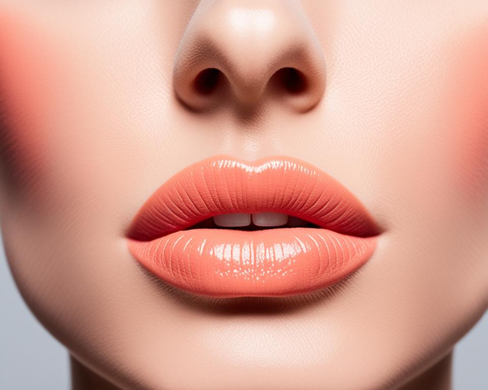 coral lipstick