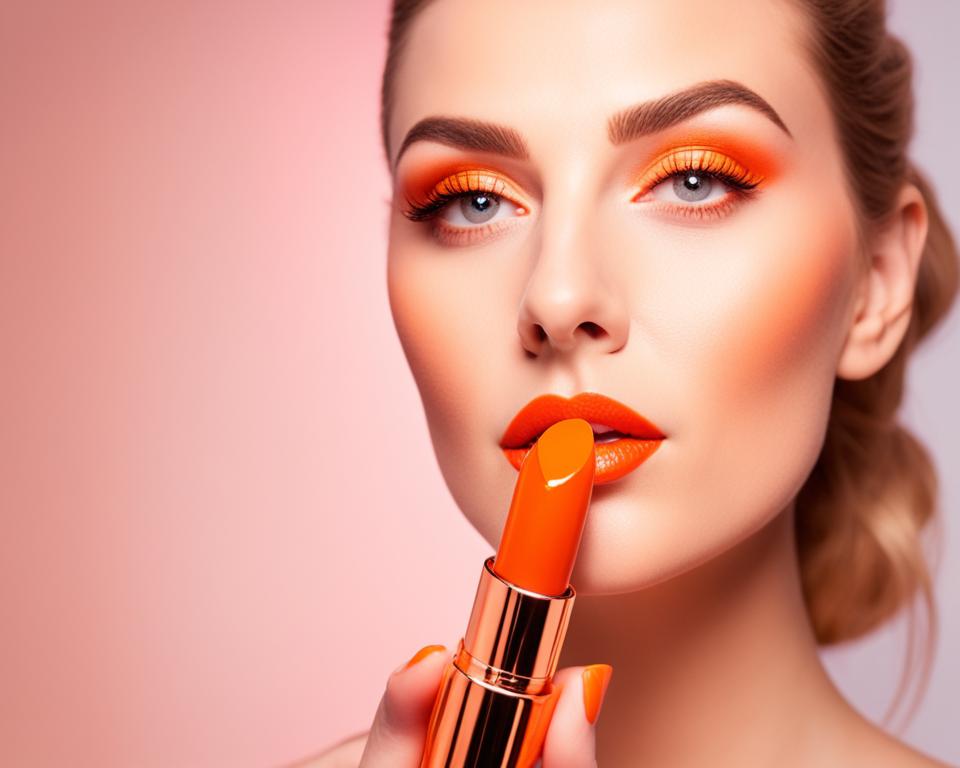 orange lipstick