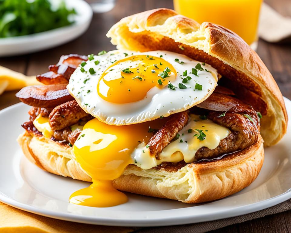 sausage egg and cheese croissant